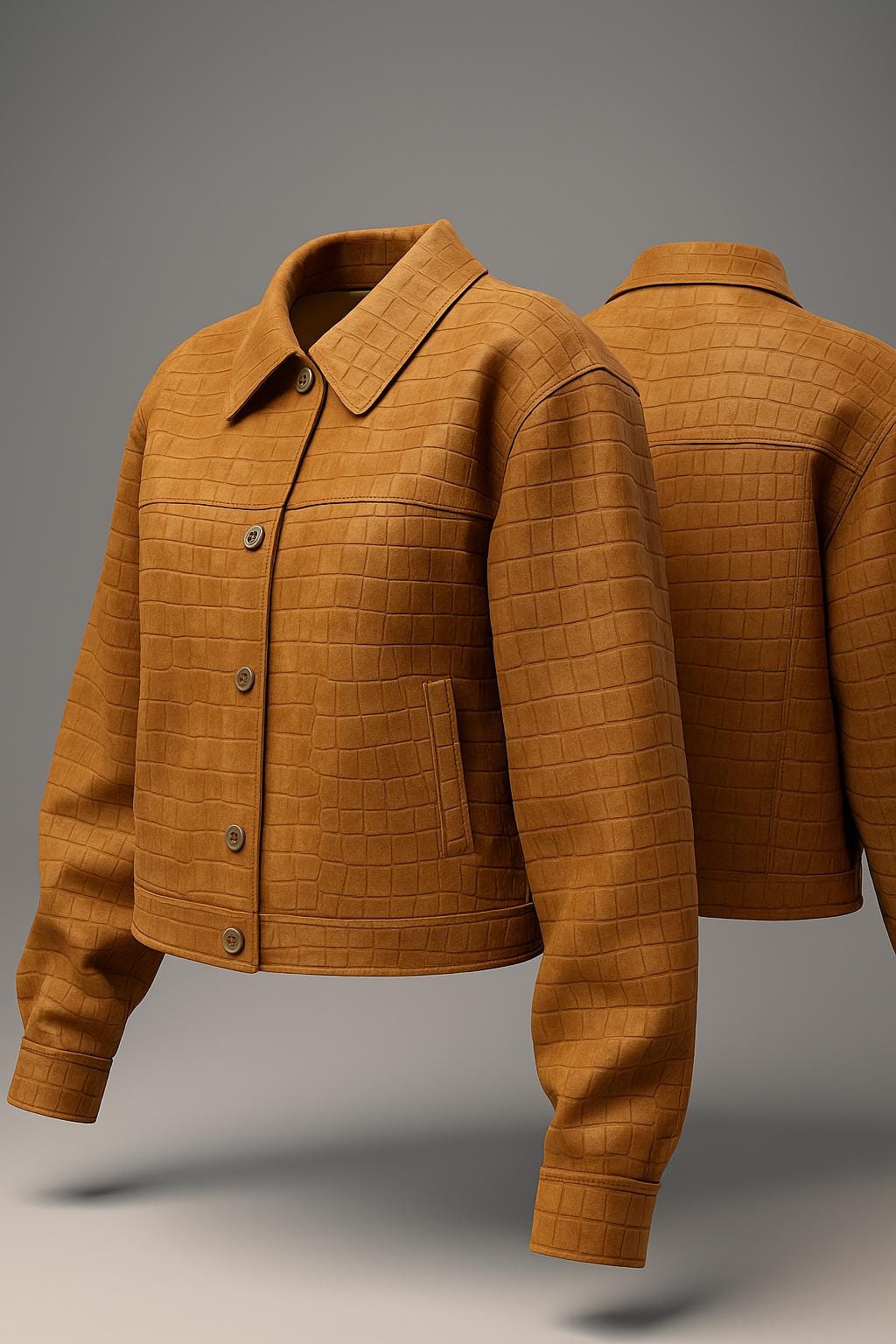 Crocodile Pattern Real Leather Jacket: Sustainable Moto Style, Versatile, Unique, Trending, Hot Fashion