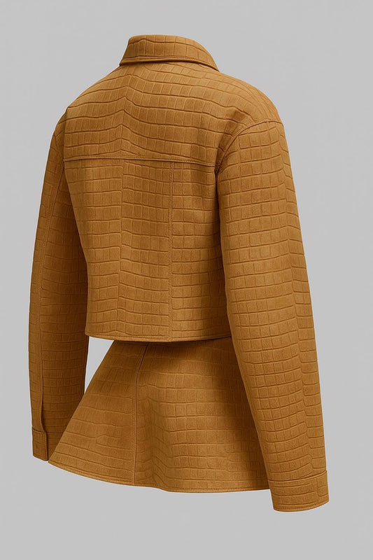 Crocodile Pattern Real Leather Jacket: Sustainable Moto Style, Versatile, Unique, Trending, Hot Fashion