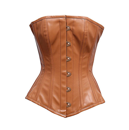 Handmade Sheepskin Leather Underbust Corset: Vintage Style Waist Cincher