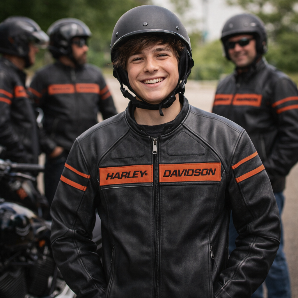 Brawler Genuine Leather Printed logo  Biker Jacket: Handmade Motorcycle Club Gear, Harley Davidson, Custom Sizing