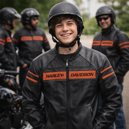 Brawler Genuine Leather Printed logo  Biker Jacket: Handmade Motorcycle Club Gear, Harley Davidson, Custom Sizing