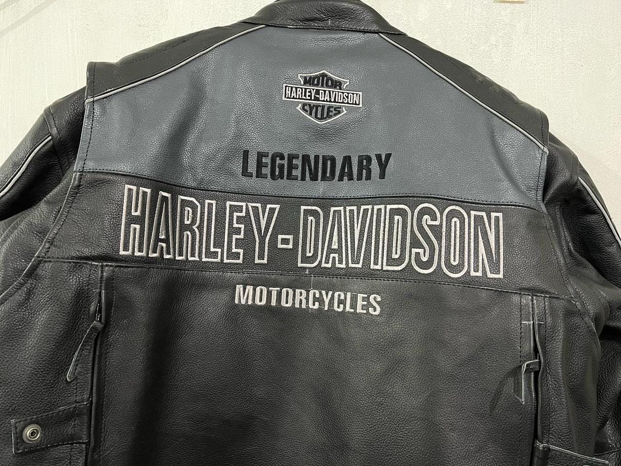 Genuine Cow Leather embroidered logo  Biker Jacket: Handmade Motorcycle Club Gear, Harley Davidson, Custom Sizing