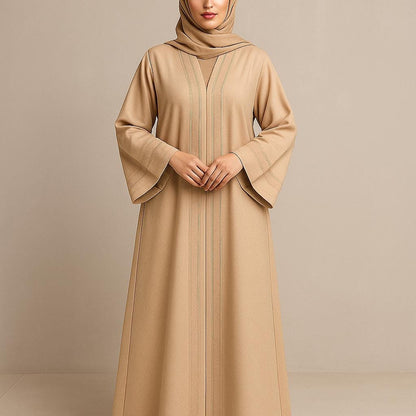 Handmade Embroidered Dress Abaya – Elegant Long Maxi Kaftan, djellaba, or jalabiya Made from Jazz, Crepe, Georgette | Islamic | Custom Sizes