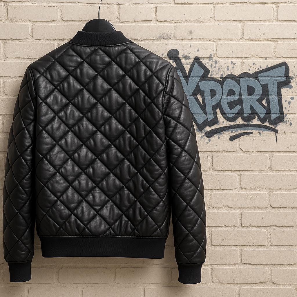 Real Lamb Leather Puffer Soft Leather Winter Coat  Eco-Friendly Luxury Outerwear Men’s Warm Holiday Gift