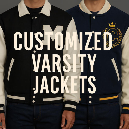 Custom Varsity Jacket: Wool Blend & Leather Sleeves