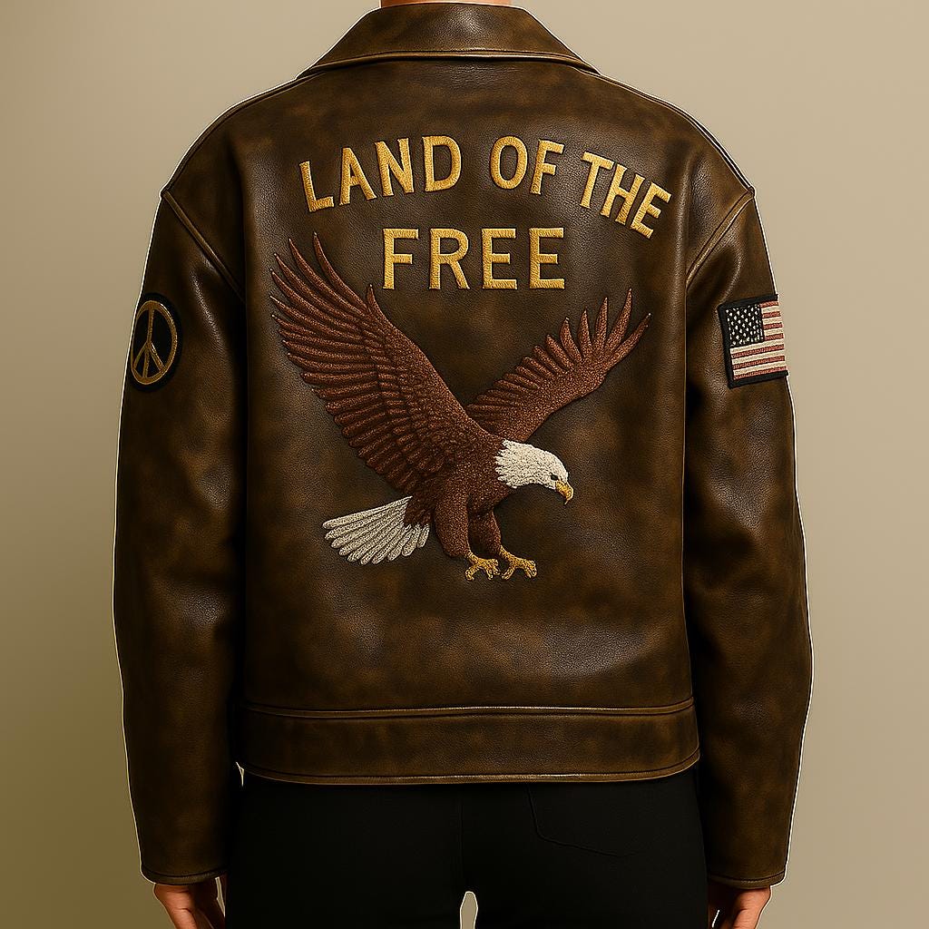 Retro Oversized Brown Distressed Customizable Womens Embroidered Patches Sheep Skin Leather Jacket Brown Biker Fashion vintage 90's