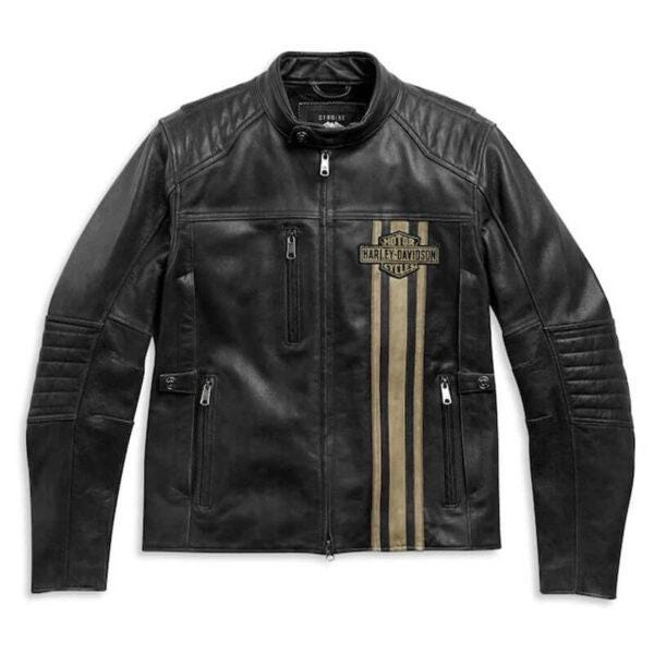 Handmade Triple Vent Leather Embroidered logo  Biker Jacket: Handmade Motorcycle Club Gear,  Custom Sizing options available