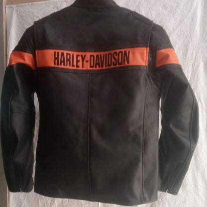 Classic Biker Cruiser Leather embroidered logo  Biker Jacket: Handmade Motorcycle Club Gear, Harley Davidson, Custom Sizing (Copy)