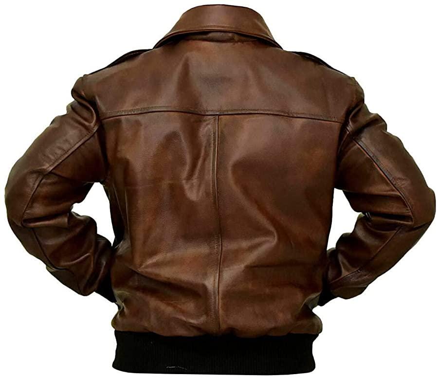Vintage Men’s Aviator Leather Jacket – Premium Real Leather Flight Jacket.”# Sustainable  # men's Fashion #Pilot Jackets # Eco Friendly