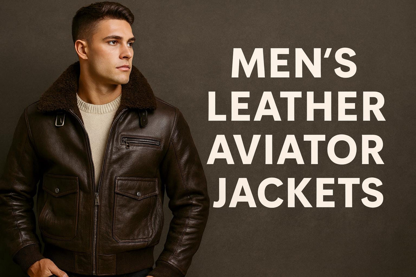 Vintage Men’s Aviator Leather Jacket – Premium Real Leather Flight Jacket.”# Sustainable  # men's Fashion #Pilot Jackets # Eco Friendly