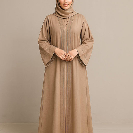 Handmade Embroidered Dress Abaya – Elegant Long Maxi Kaftan, djellaba, or jalabiya Made from Jazz, Crepe, Georgette | Islamic | Custom Sizes