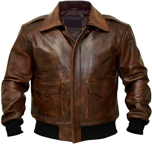 Vintage Men’s Aviator Leather Jacket – Premium Real Leather Flight Jacket.”# Sustainable  # men's Fashion #Pilot Jackets # Eco Friendly
