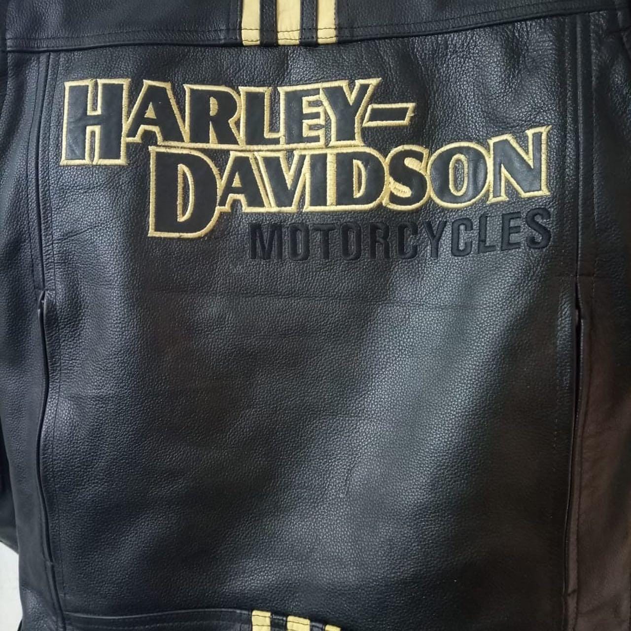 Handmade Triple Vent Leather Embroidered logo  Biker Jacket: Handmade Motorcycle Club Gear,  Custom Sizing options available