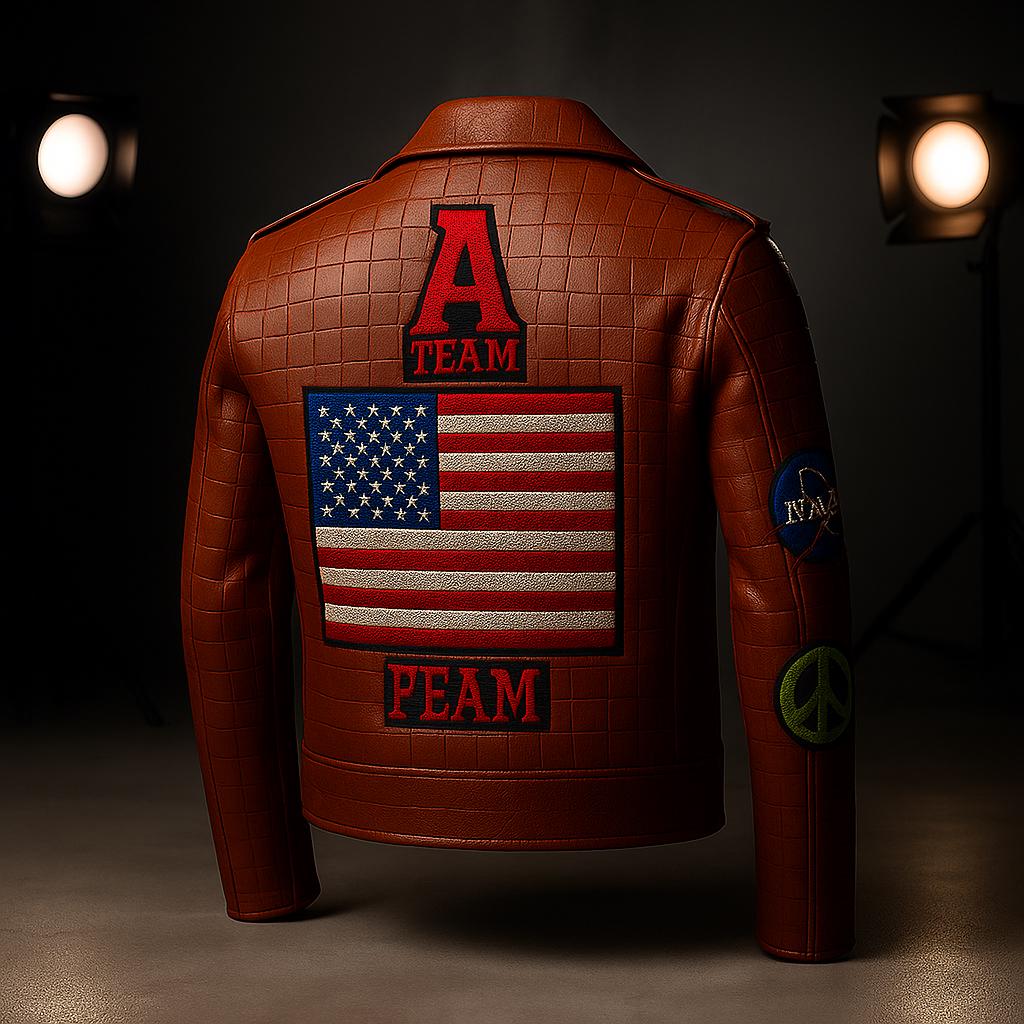 Retro 80’s Crocodile Embossed Real Leather Jacket – Handcrafted Biker Style with Embroidery Patches, Retro Streetwear, Custom Outerwear