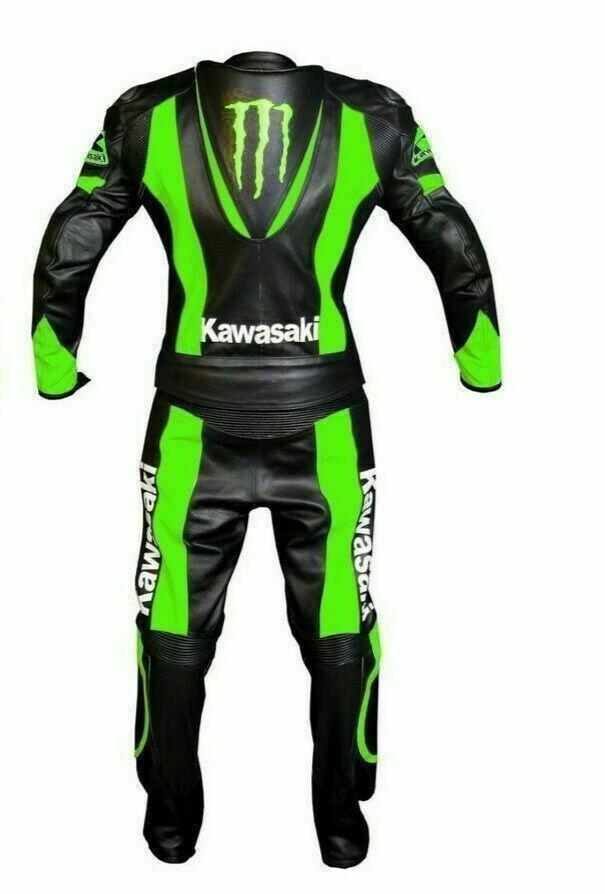Ninja Kawasaki Custom Made Racing Suits Cowhide Leather Motorcycle Suits, CE Standards Track Race Gear, EcoFriendly Protective Apparel, 1-Piece & 2-Piece Custom (Copy) (Copy)
