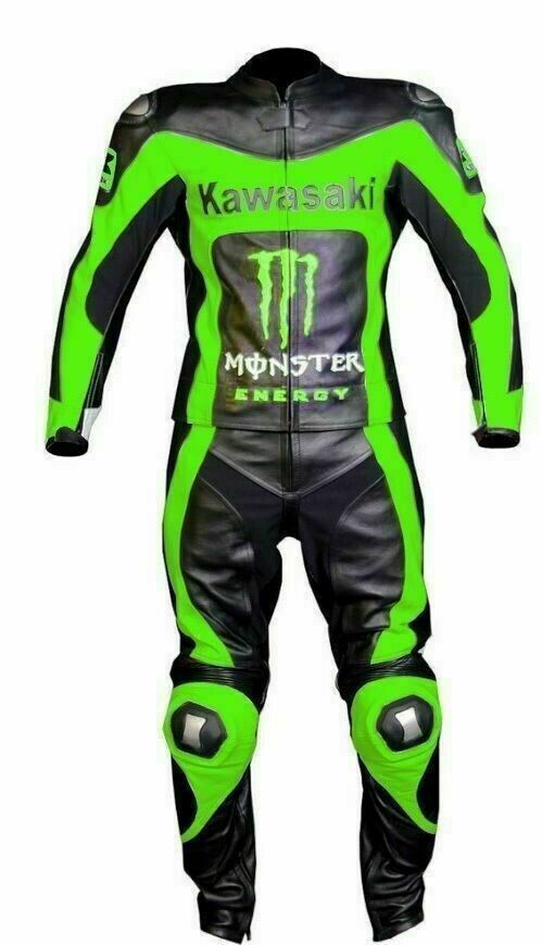 Ninja Kawasaki Custom Made Racing Suits Cowhide Leather Motorcycle Suits, CE Standards Track Race Gear, EcoFriendly Protective Apparel, 1-Piece & 2-Piece Custom (Copy) (Copy)